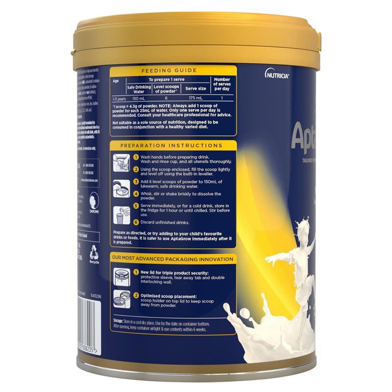 Load image into Gallery viewer, AptaGrow Nutrient-Dense Milk Drink From 1+ Years 900g
