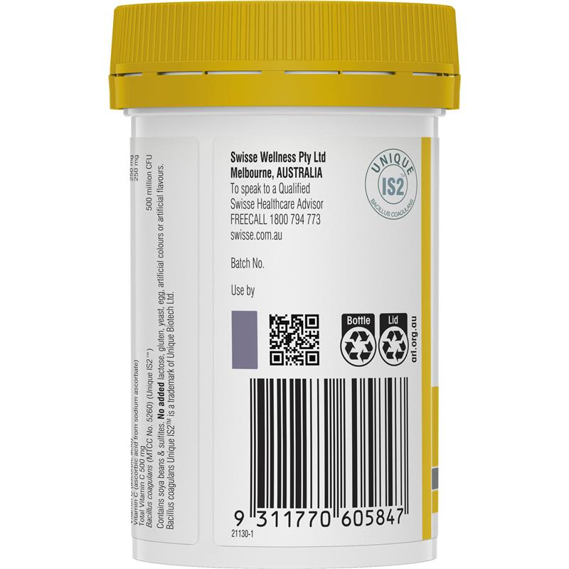 Load image into Gallery viewer, Swisse Vitamin C + Probiotic Chewable 60 Chewable Tablets
