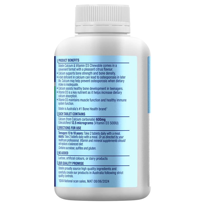 Load image into Gallery viewer, Ostelin Vit D &amp; Calcium 120 Chewable Tablets
