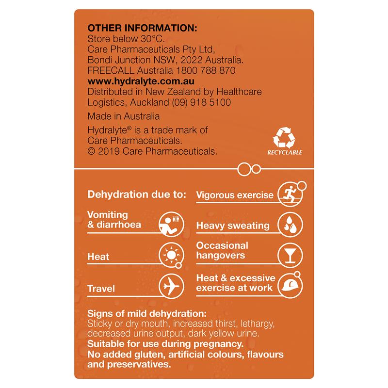 Load image into Gallery viewer, Hydralyte Orange Sachets Value Pack 4.9g x 24
