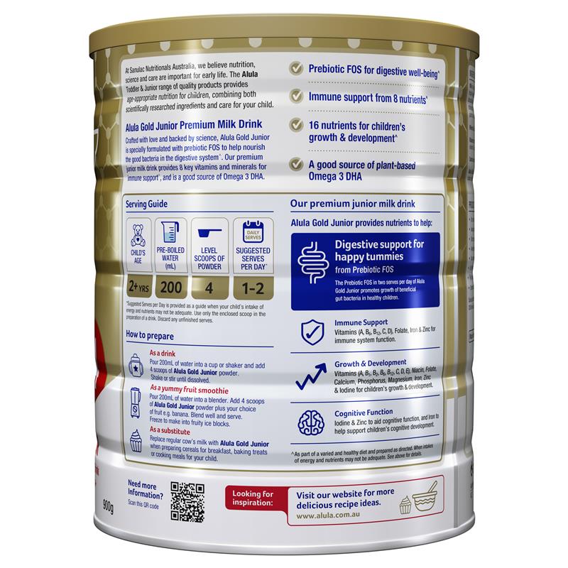 Load image into Gallery viewer, Alula Gold Stage 4 Junior Milk Drink 2 Years+ 900g
