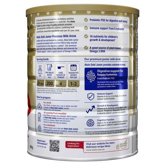 Alula Gold Stage 4 Junior Milk Drink 2 Years+ 900g