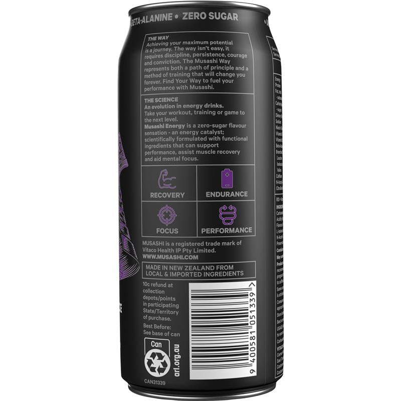 Load image into Gallery viewer, Musashi Energy Purple Grape 500ml
