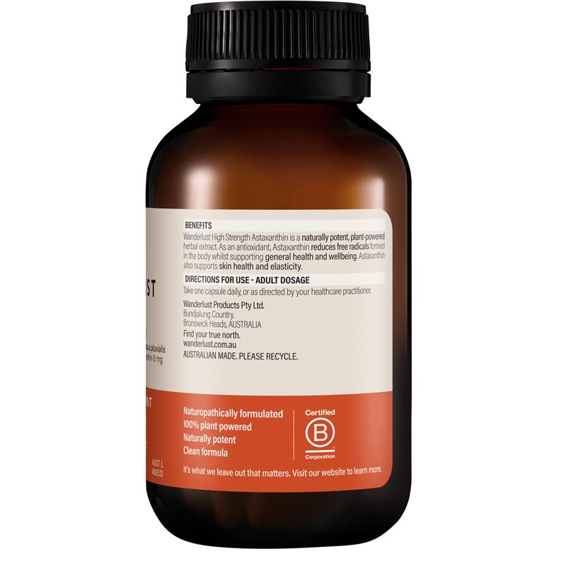 Load image into Gallery viewer, Wanderlust High Strength Astaxanthin 60 Capsules
