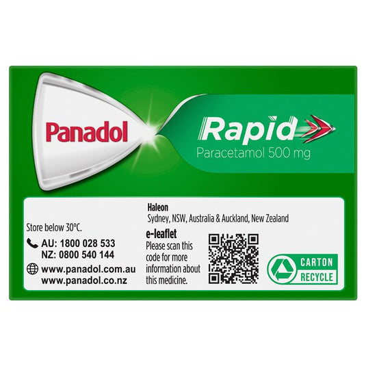 Panadol Rapid Paracetamol Pain Relief 80 Caplets