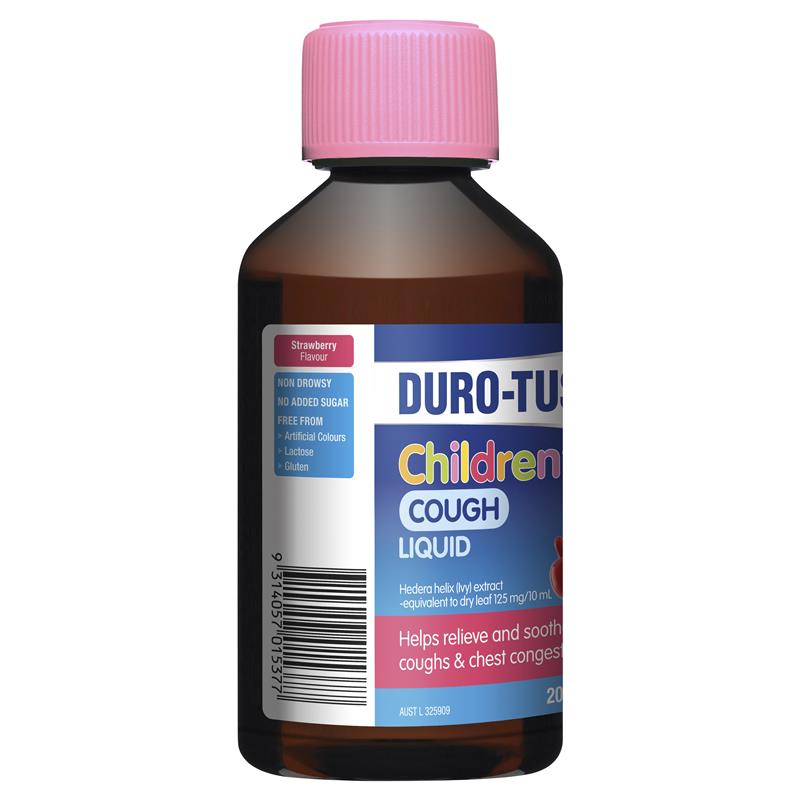 Load image into Gallery viewer, DURO-TUSS Children's Cough Liquid Strawberry 200mL

