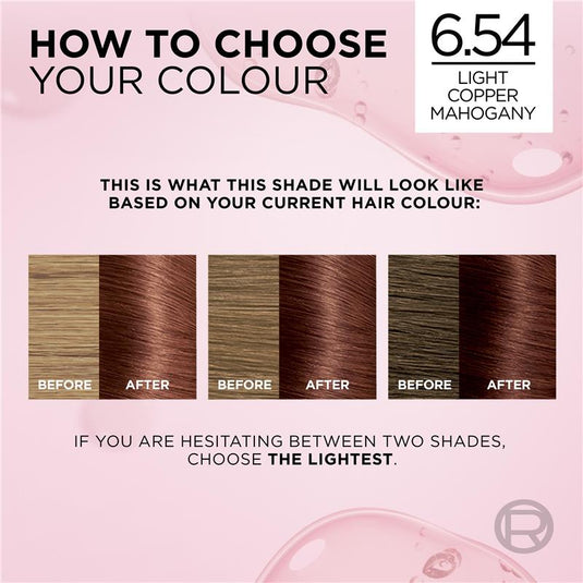 L'Oreal Excellence Creme 6.54 Light Copper Mahogany Brown Hair Colour
