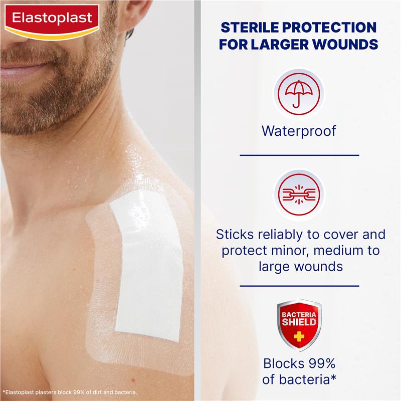Load image into Gallery viewer, Elastoplast Waterproof Dressing 3XL 10x15cm 5 Dressings
