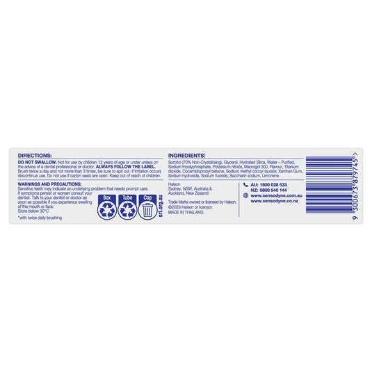 Sensodyne Toothpaste Complete Care + Smart Clean Cool Mint 100g