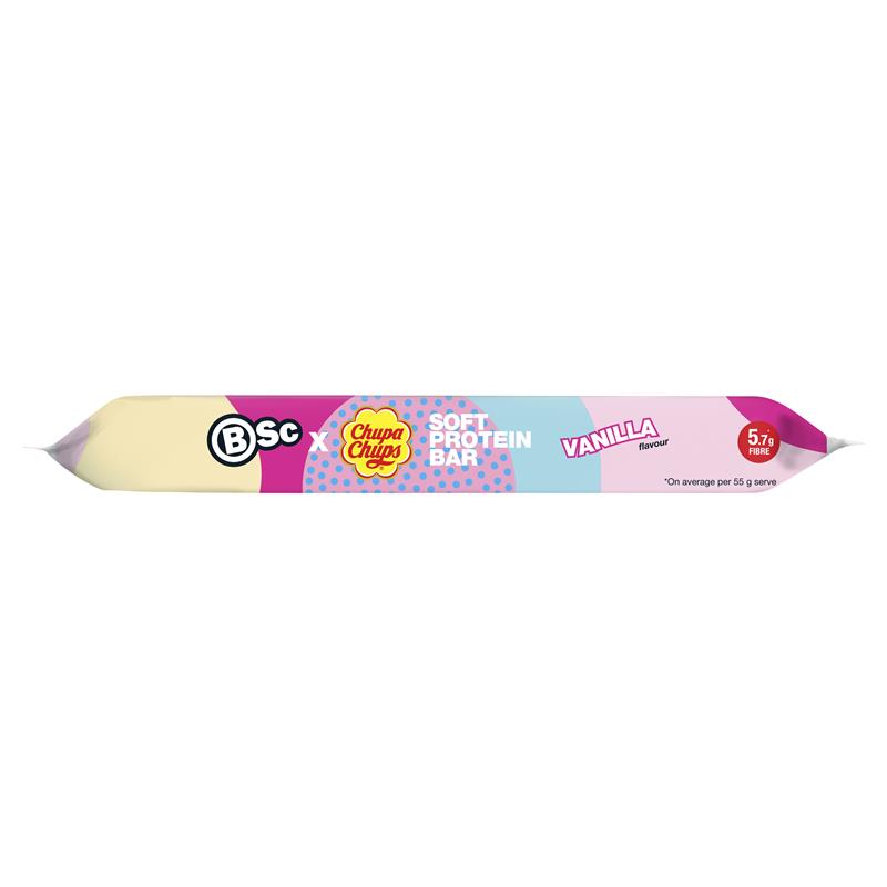 Load image into Gallery viewer, BSc x Chupa Chups Soft Protein Bar Vanilla 55g
