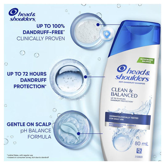 Head & Shoulders Clean and Balanced Shampoo 80ml