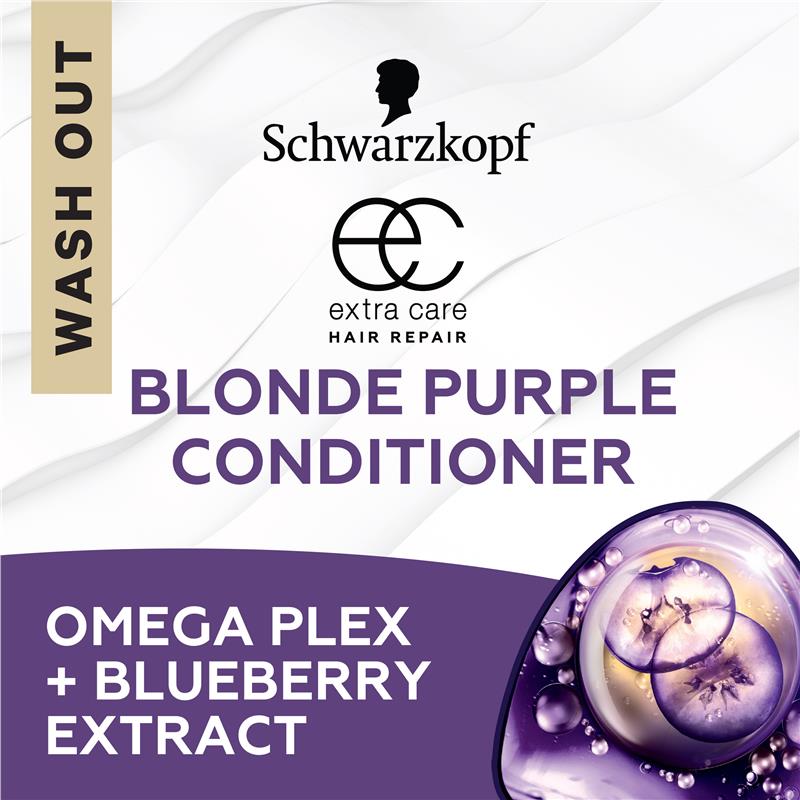 Load image into Gallery viewer, Schwarzkopf Extra Care Blonde Anti-Yellow Toning Purple Conditioner 250ml

