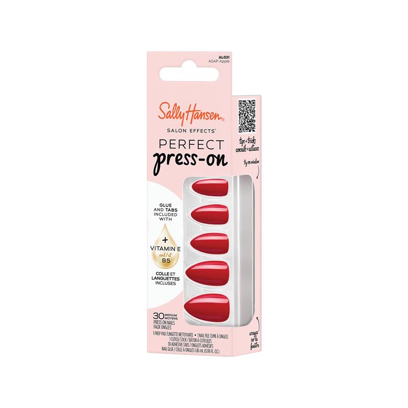 Load image into Gallery viewer, Sally Hansen Salon Effects Perfect Press-On ASAP Apple 30 Pieces
