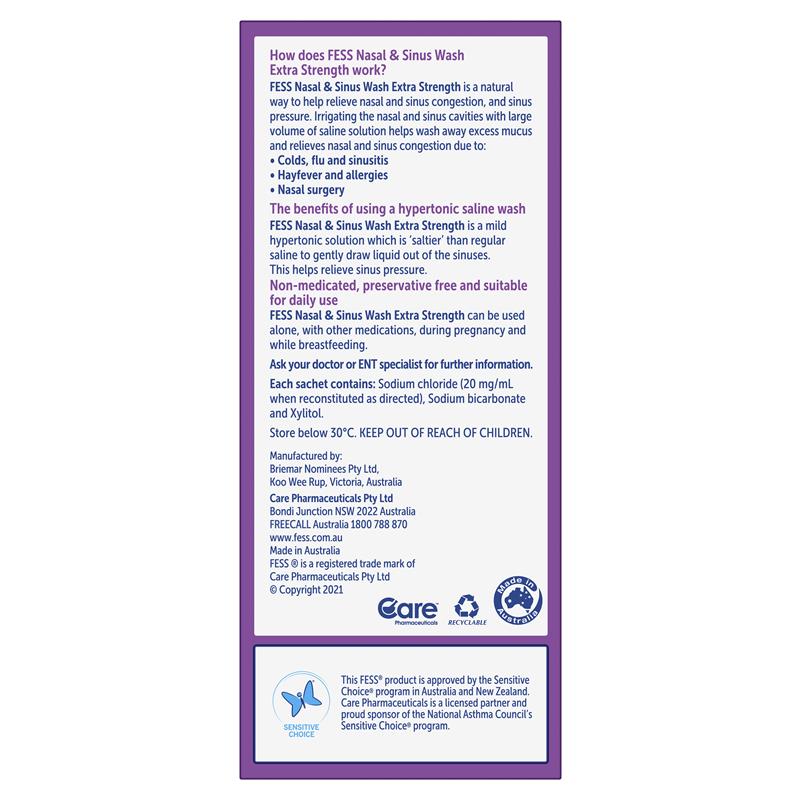 Load image into Gallery viewer, Fess Nasal &amp; Sinus Wash Extra Strength Starter Kit 6 Sachets

