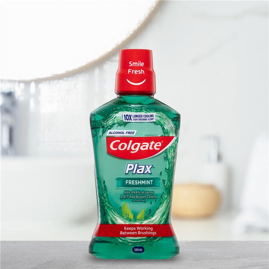 Colgate Plax Alcohol free Antibacterial Freshmint Mouthwash 500mL