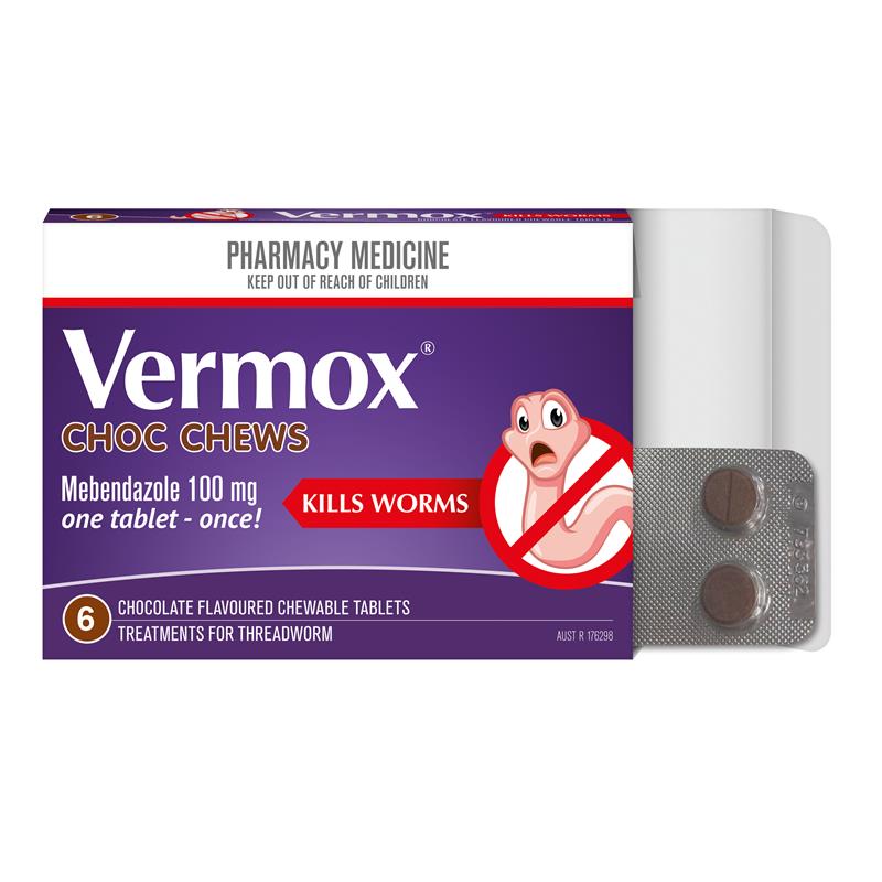 Load image into Gallery viewer, Vermox Worming Treatment Choc Chews 6 Tablets

