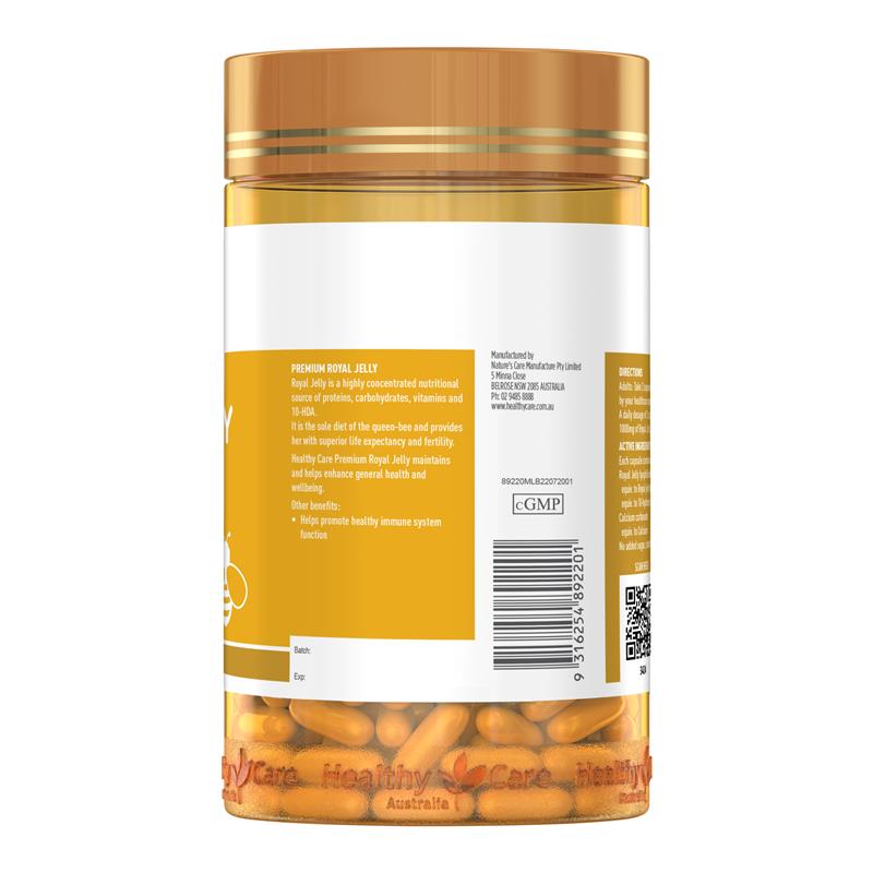 Load image into Gallery viewer, Healthy Care Royal Jelly 1000mg 365 Capsules
