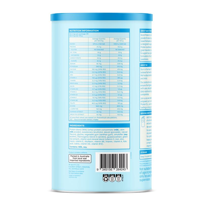 Load image into Gallery viewer, Bondi Protein Co. Slim It Protein Vanilla 800g
