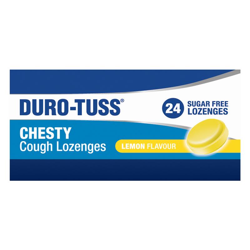 Load image into Gallery viewer, DURO-TUSS Chesty Cough Lozenges Lemon 24 Lozenges
