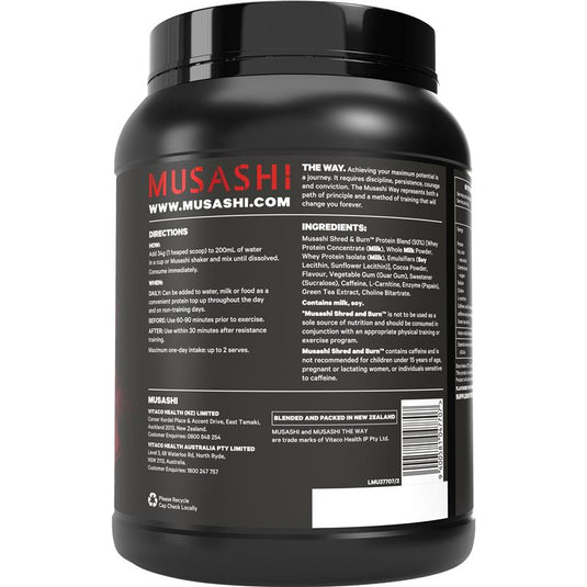 Musashi Shred And Burn Chocolate 900g