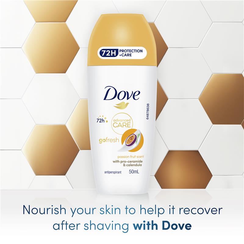 Load image into Gallery viewer, Dove Women Advanced Care Antiperspirant Deodorant 72h Roll On Passionfruit 50ml
