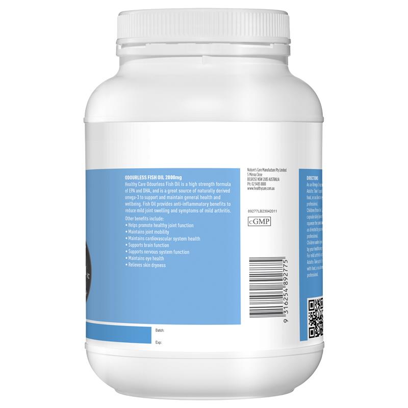 Load image into Gallery viewer, Healthy Care Odourless Fish Oil 2000mg 400 Soft Capsules
