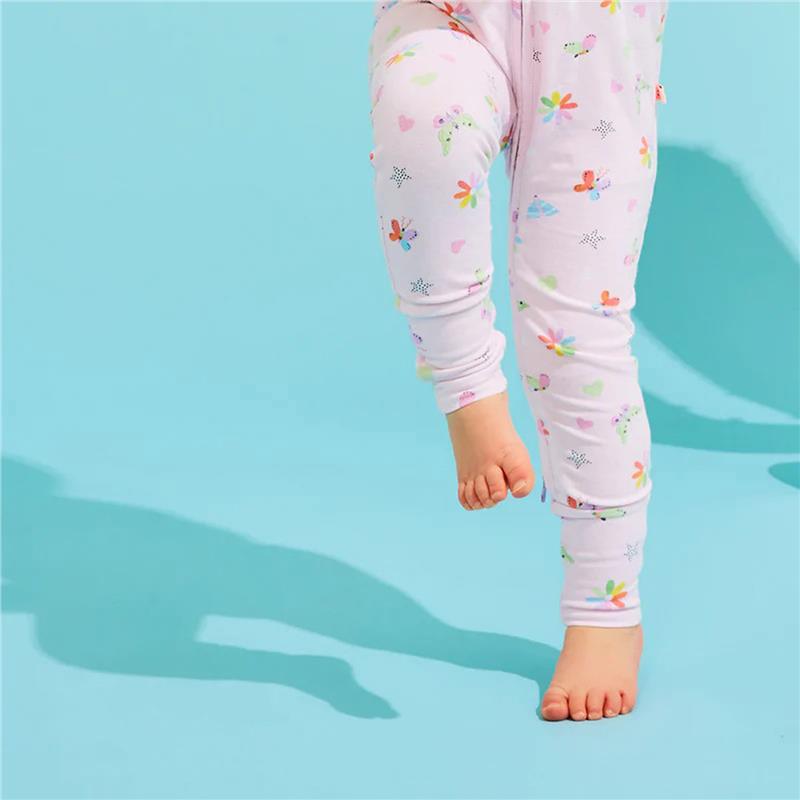 Load image into Gallery viewer, Bambi Mini Co. Wrigglesuit 6-12 Months (with Grippy Feet) Pink Festival Bloom
