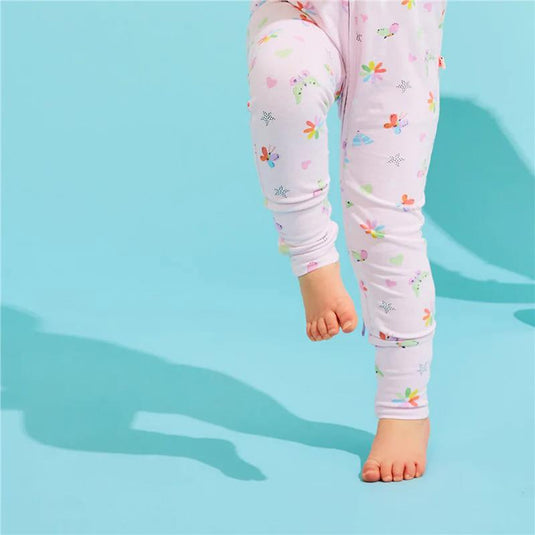 Bambi Mini Co. Wrigglesuit 6-12 Months (with Grippy Feet) Pink Festival Bloom