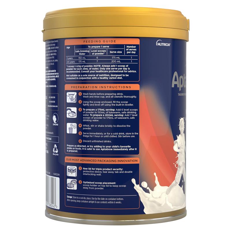 Load image into Gallery viewer, AptaGrow Nutrient-Dense Milk Drink From 3+ Years 900g
