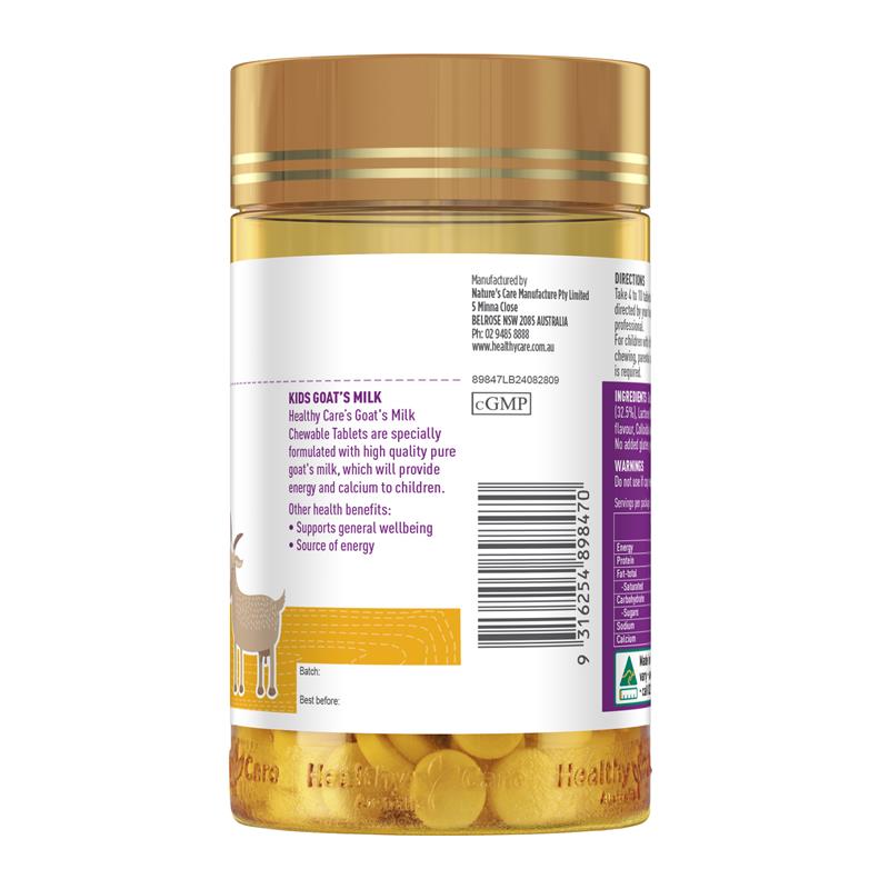 Load image into Gallery viewer, Healthy Care Goat Milk Vanilla Flavour Chewable 300 Tablets
