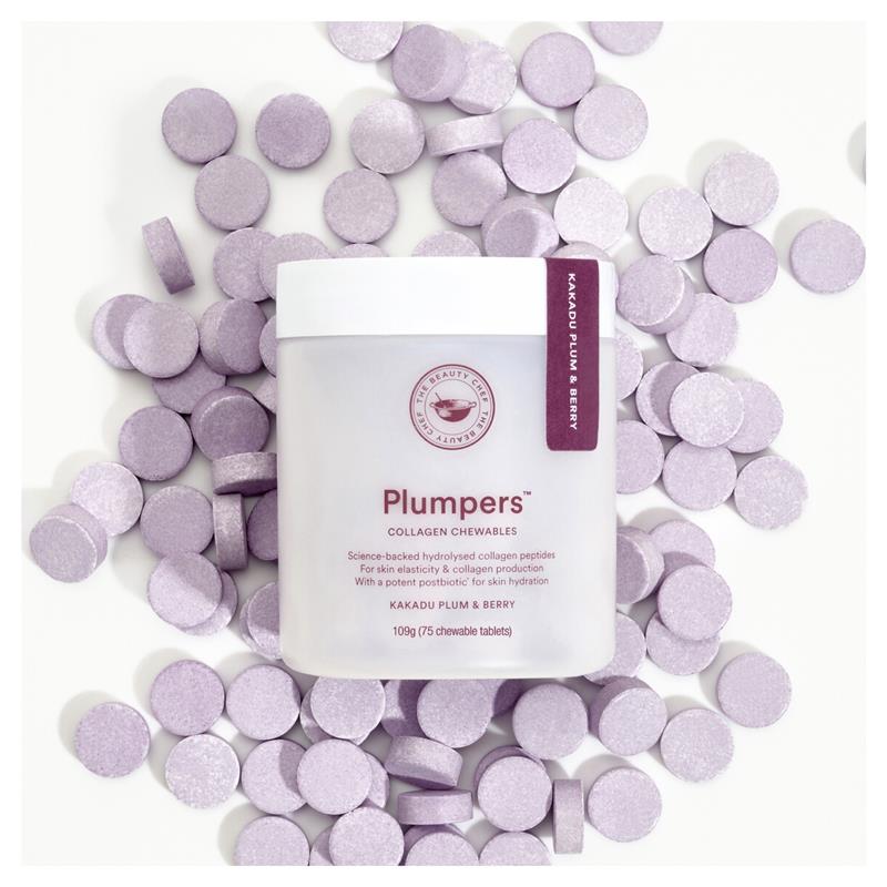 Load image into Gallery viewer, The Beauty Chef Plumpers Kakadu Plum Collagen Peptides 75 Chewable Tablets
