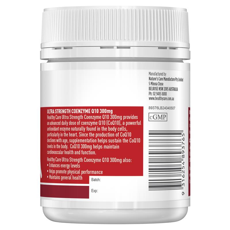 Load image into Gallery viewer, Healthy Care Ultra Strength CoEnzyme Q10 300mg 60 Capsules
