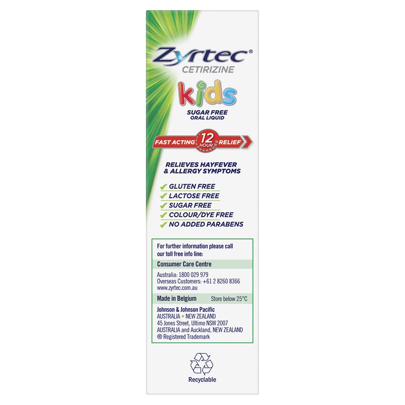 Load image into Gallery viewer, Zyrtec Kids Antihistamine Allergy &amp; Hayfever Oral Liquid Bubblegum 60ml
