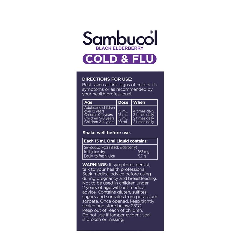 Load image into Gallery viewer, Sambucol Cold &amp; Flu Liquid 250ml
