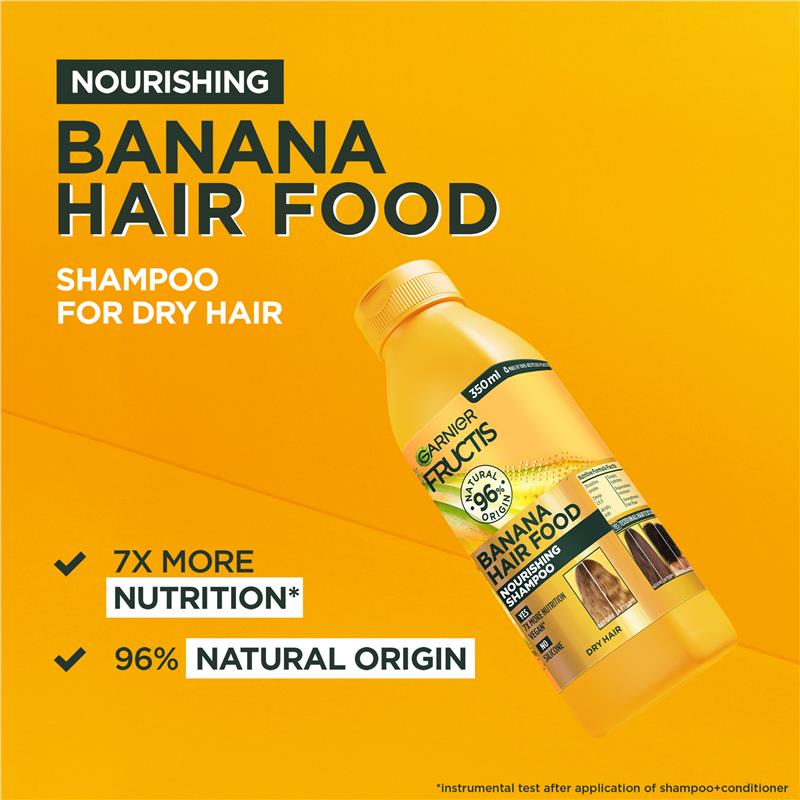Load image into Gallery viewer, Garnier Fructis Hair Food Nourishing Banana Shampoo For Dry Hair 350ml
