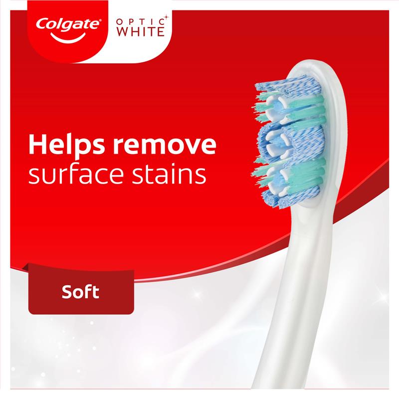 Load image into Gallery viewer, Colgate 360 Optic White Powered Toothbrush Soft with vibrating &amp; polishing bristles
