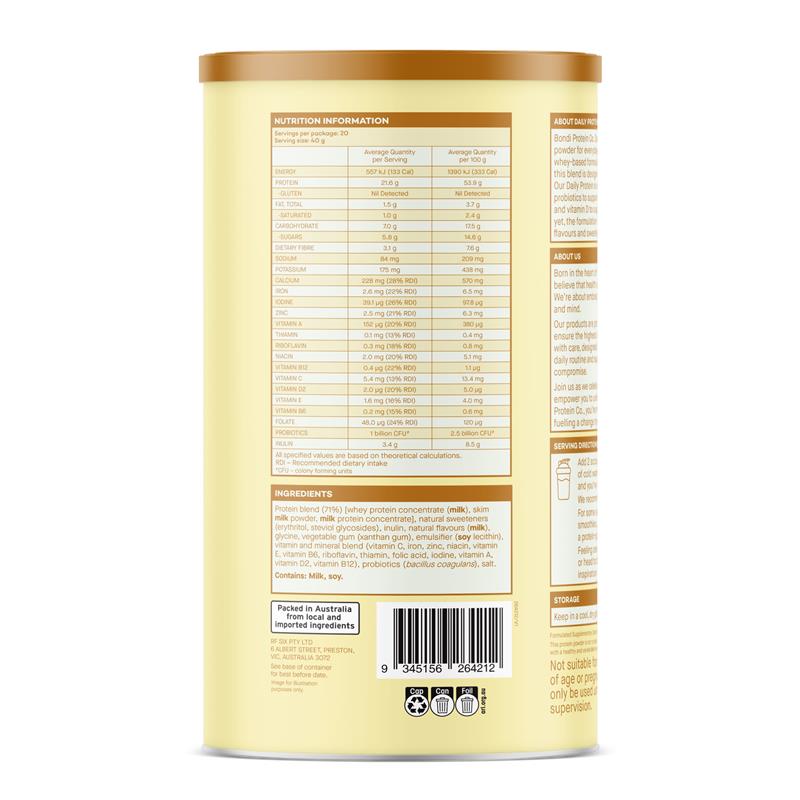 Load image into Gallery viewer, Bondi Protein Co. Daily Protein Vanilla 800g
