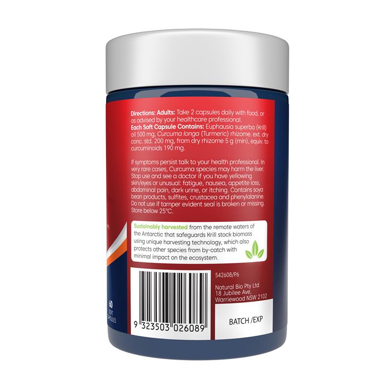 Load image into Gallery viewer, Bioglan Red Krill Plus Curcumin 60 Capsules

