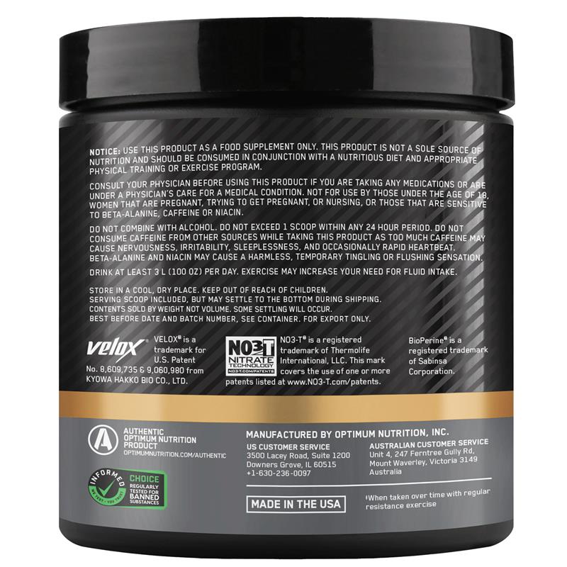 Load image into Gallery viewer, Optimum Nutrition Performance Preworkout Kiwi Strawberry 285g
