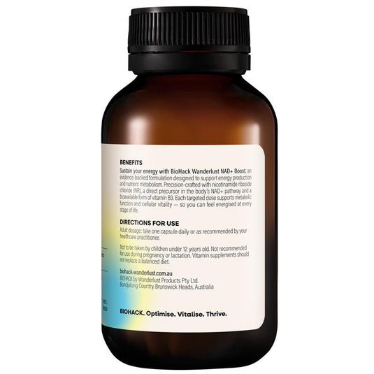 BioHack Wanderlust NAD+ Boost 30 Capsules