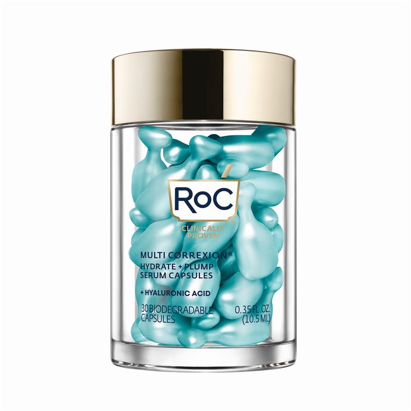 Load image into Gallery viewer, RoC Multi Correxion Hydrate &amp; Plump Night Serum Capsules 30 Pieces
