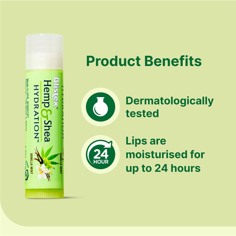 Load image into Gallery viewer, Blistex Hemp &amp; Shea Hydration Lip 4.25g Stick
