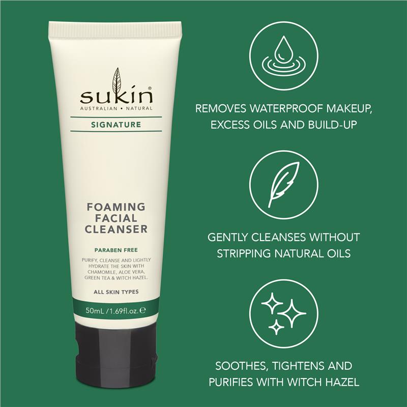 Load image into Gallery viewer, Sukin Signature Foaming Facial Cleanser 50ml
