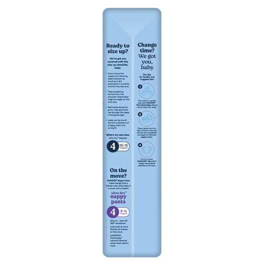 Huggies Ultra Dry Nappies Size 3 Boy 6-11kg Bulk 44 Pack