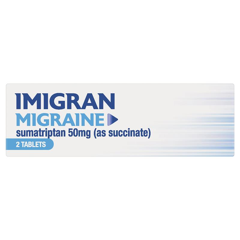 Load image into Gallery viewer, Imigran Migraine 50mg 2 Tablets - Sumatriptan (S3)
