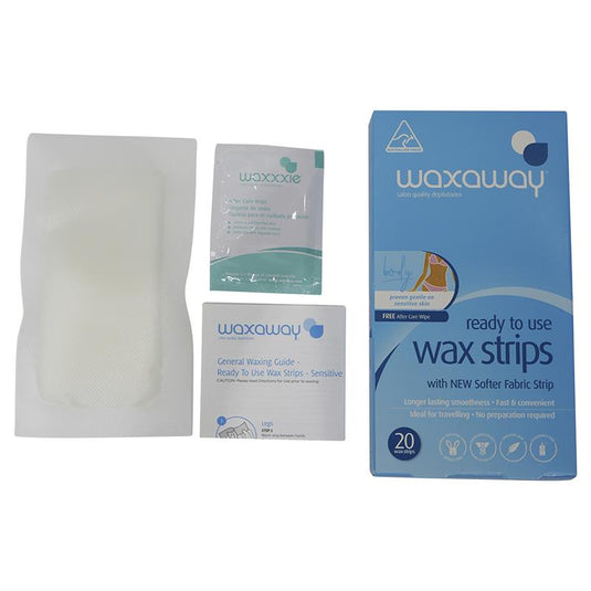 Waxaway Ready To Use Sensitive Wax Body 20 Strips