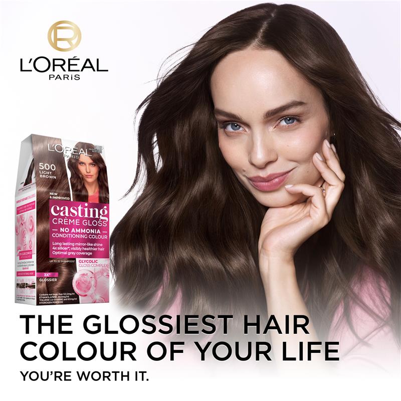 Load image into Gallery viewer, L'Oreal Paris Casting Creme Gloss Semi-Permanent Hair Colour - 500 Light Brown

