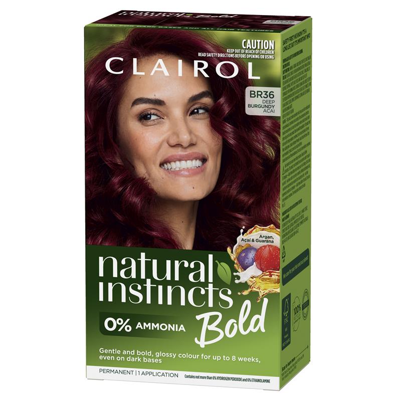 Load image into Gallery viewer, Clairol Natural Instincts Bold Deep Burgundy Permanent Hair Colour
