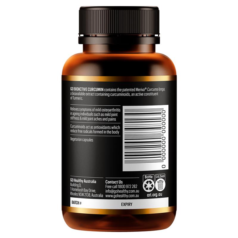 Load image into Gallery viewer, GO Healthy Bioactive Curcumin 60 Hard Capsules
