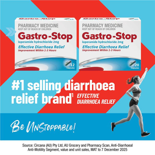 GastroStop Loperamide 20 Capsules